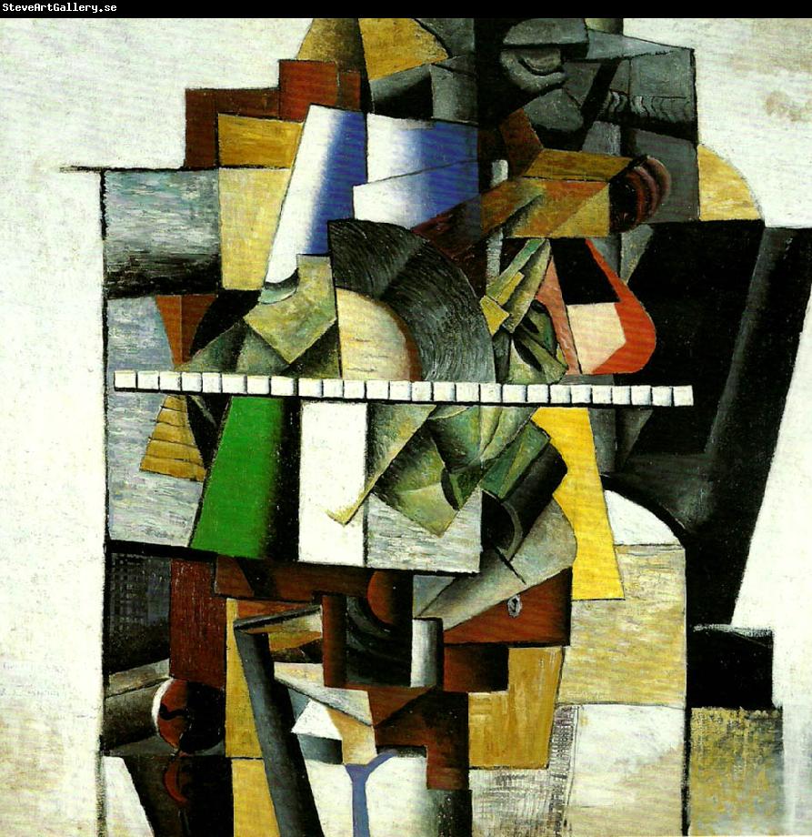 Kazimir Malevich portrait of composer matiushin